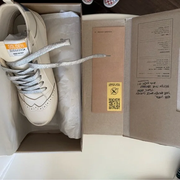 Golden Goose Mid Star Sneakers - Cream and Black - Picture 3 of 6